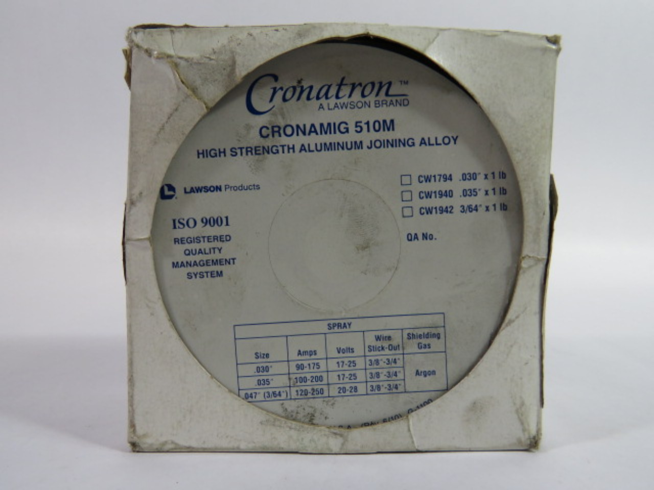 Cronatron CW1794 Aluminum MIG Alloy .030" x 1# 100% Argon ! NEW !