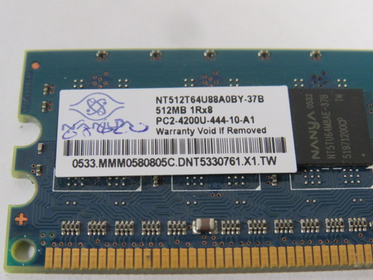 Nanya NT512T64U88A0BY-37B Ram 512MB USED