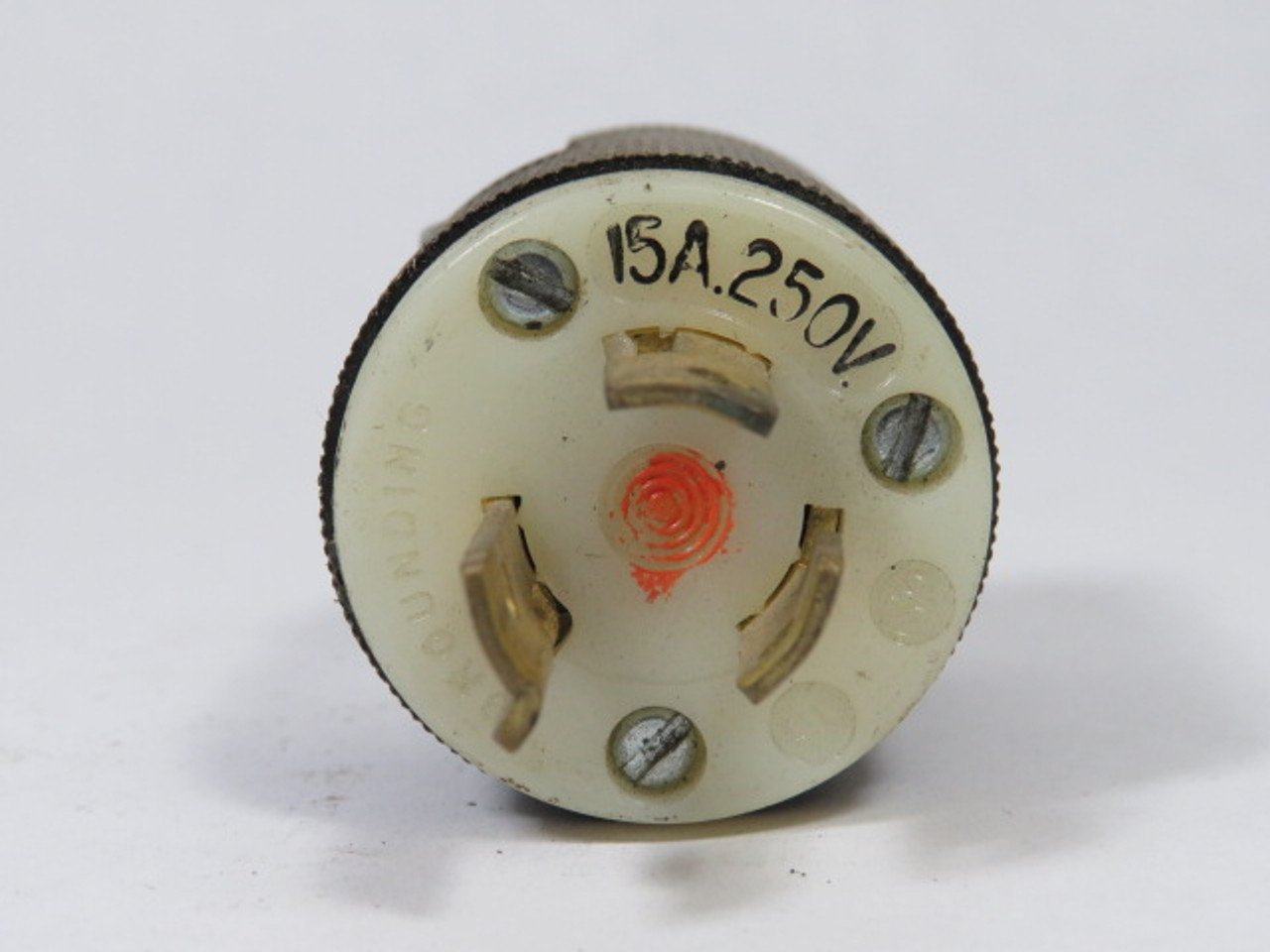 Hubbell 4570C Twist-Lock Plug 15A 250V 3W 2P USED