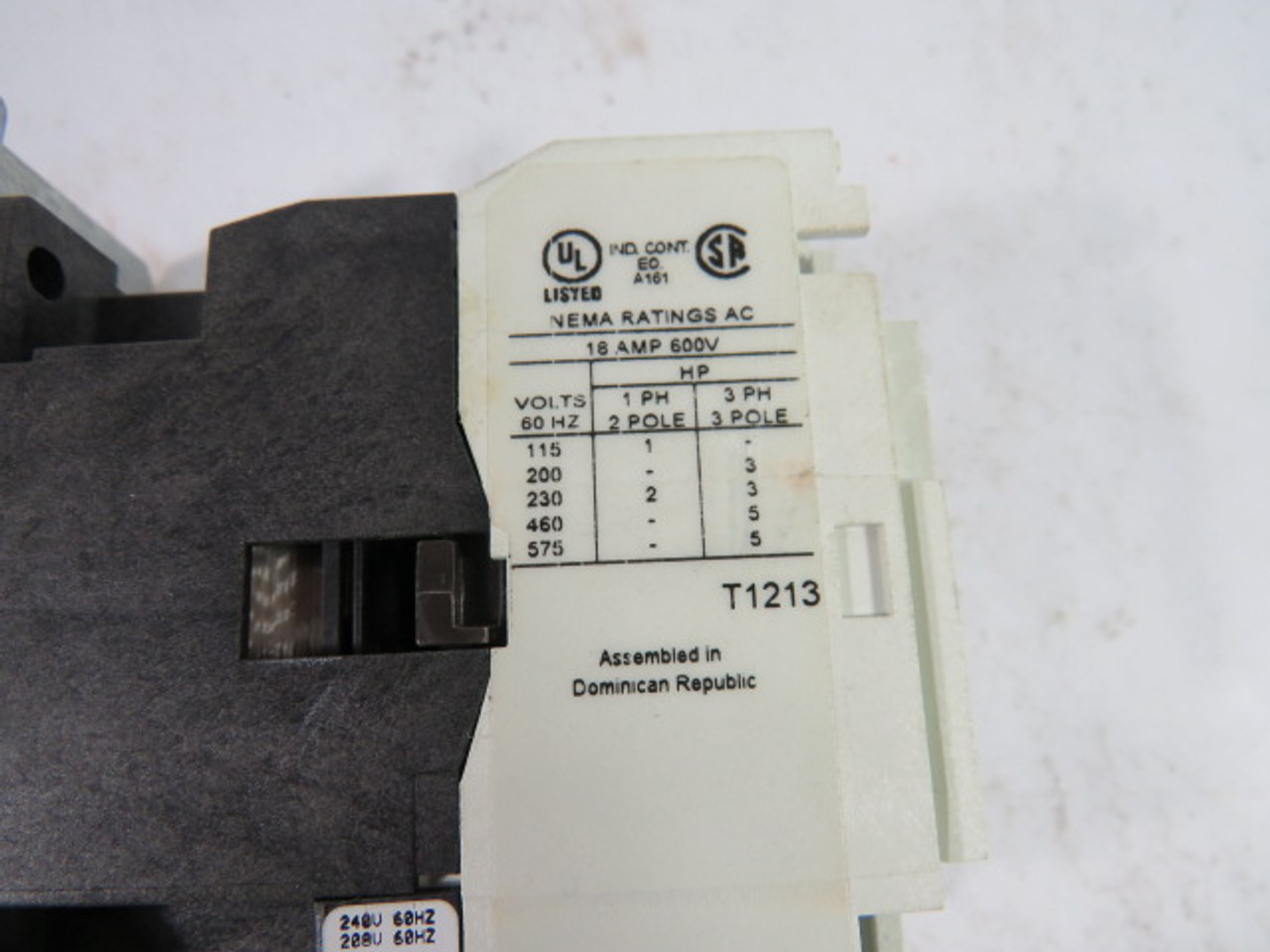 Eaton Cutler-Hammer CN15BN3TB Contactor 18A Coil 208/240V 60Hz 3P USED