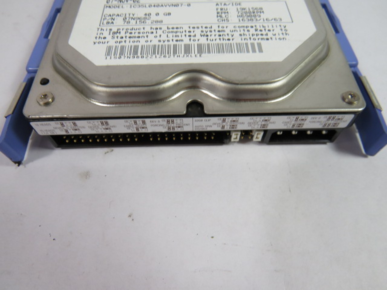 IBM Deskstar IC35L040AVVN07-0 40GB 3.5": IDE Hard Drive USED