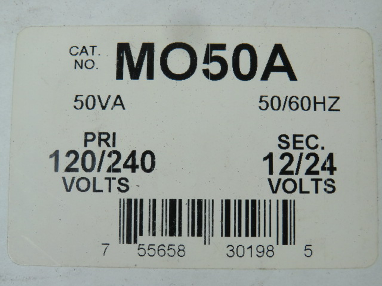 Marcus MO50A Transformer 50 VA 50/60Hz PRI 120/240V SEC 12/24V ! NEW !