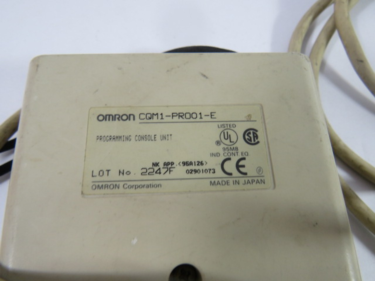Omron CQM1-PR001-E Programming Console Unit ! AS IS !
