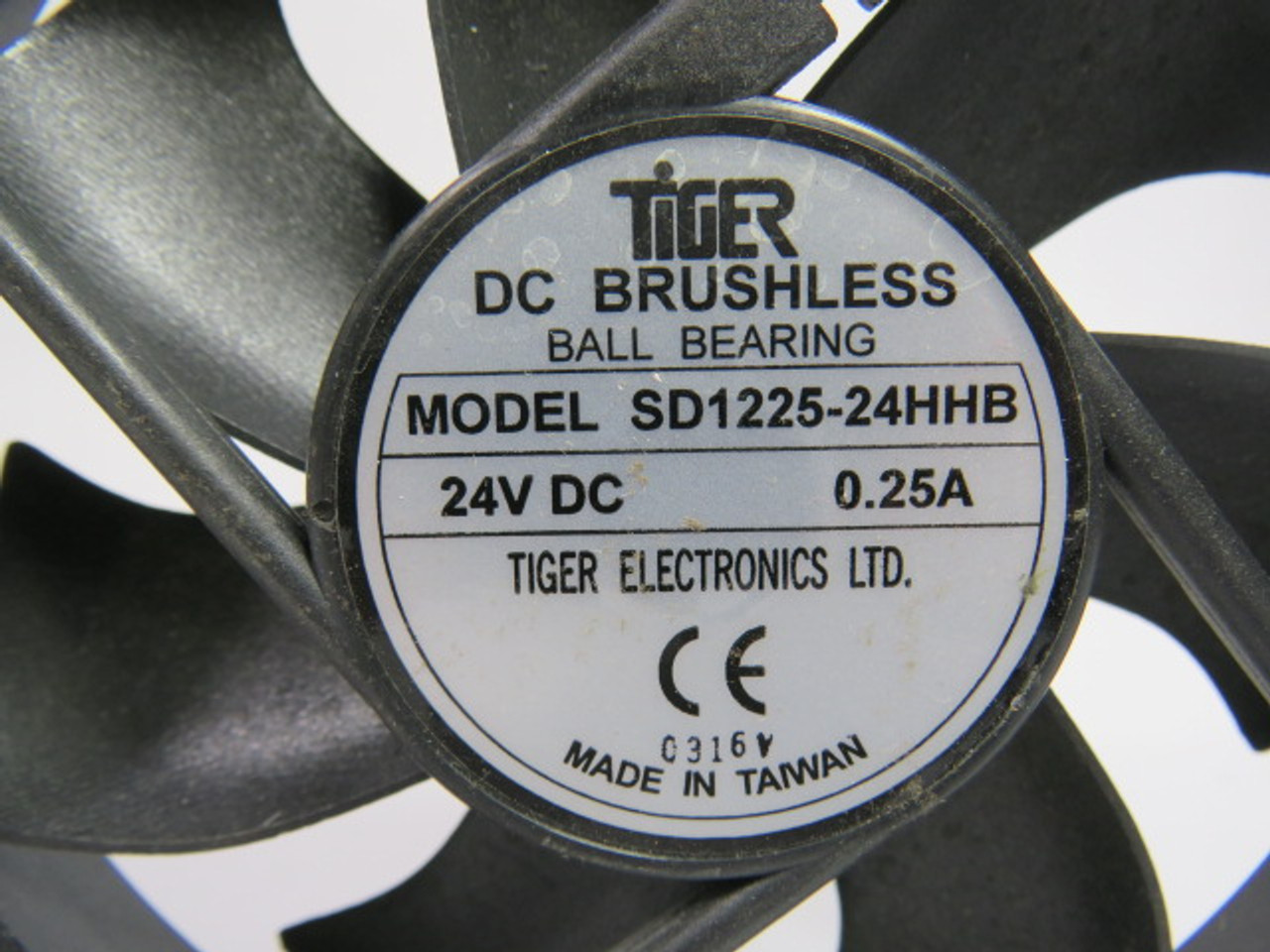 Tiger SD1225-24HHB Fan 24 Vdc 0.25 Amp USED