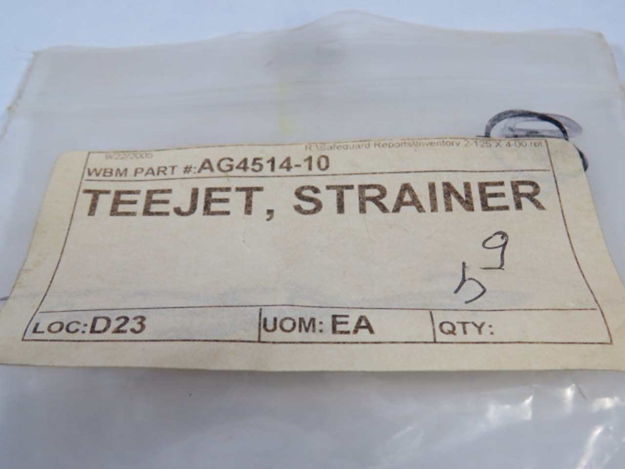 Teejet AG4514-10 Slotted Strainer Brass USED