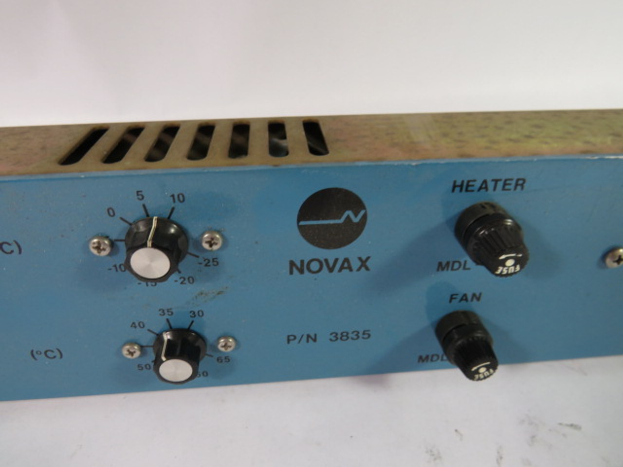 Novax 3835 Control Panel for Industrial Heater and Fan USED