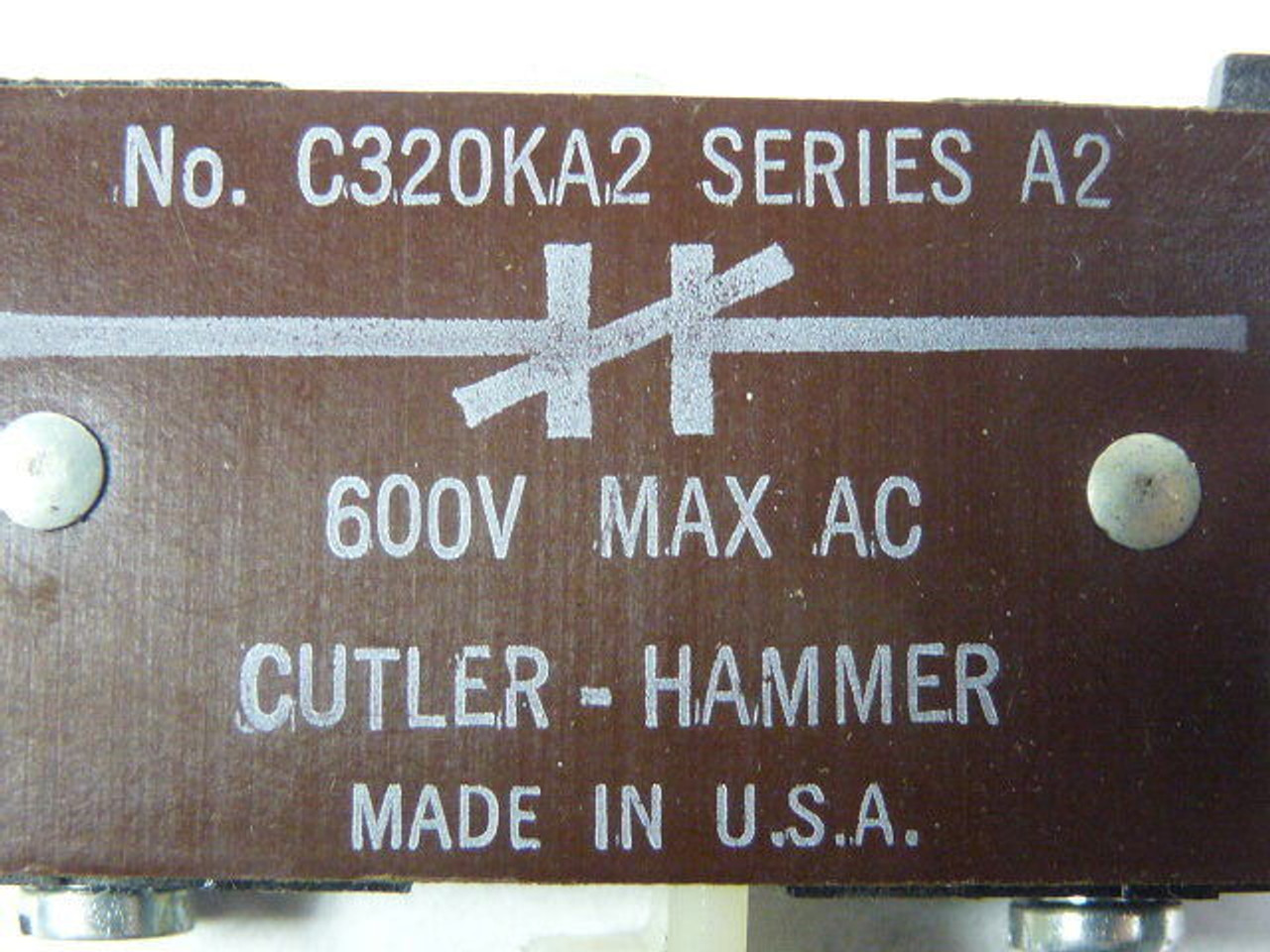 Cutler Hammer C320KA2 Auxiliary Contact 1NC 600VAC USED