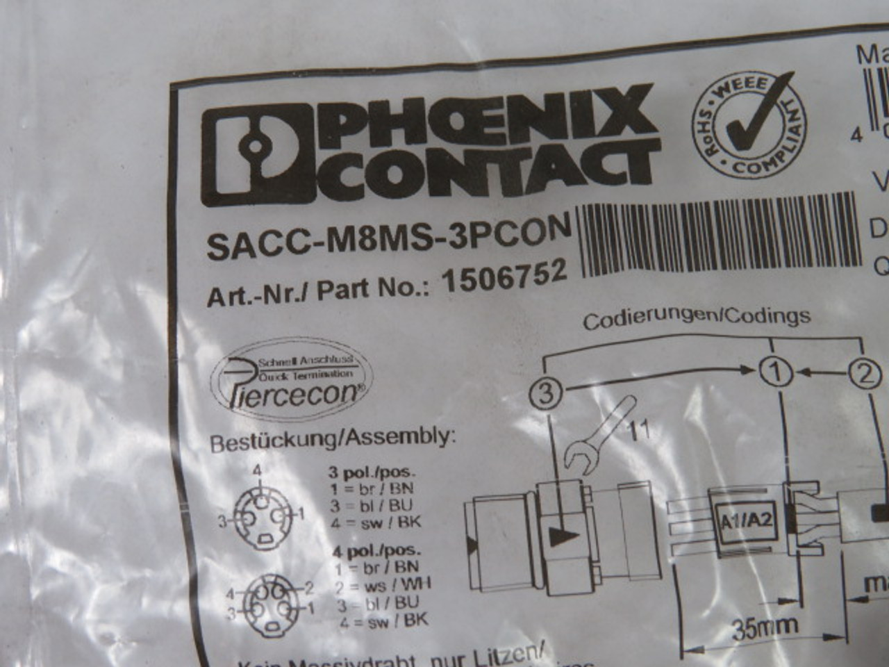 Phoenix Contact 1506752 BNC Type Connectors ! NEW !