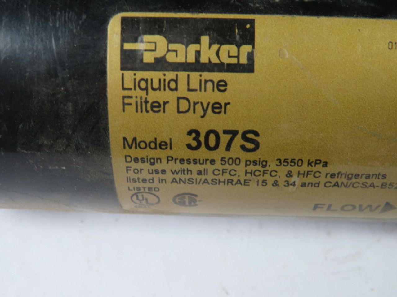 Parker 307S Liquid Line Filter Drier 500 PSIg 3550 Kpa USED