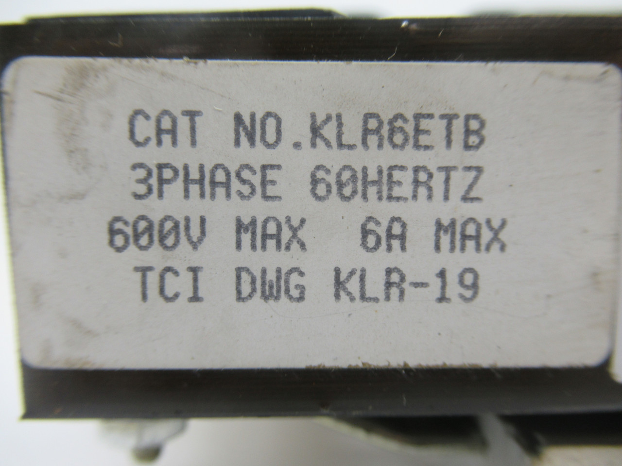 TCI Sine Guard KLR6ETB Three Phase Line Reactor 6A 600V 5% Independence USED