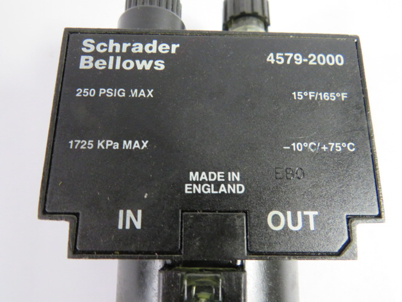 Schrader Bellows 4579-2000 Lubricator Filter 250PSI USED