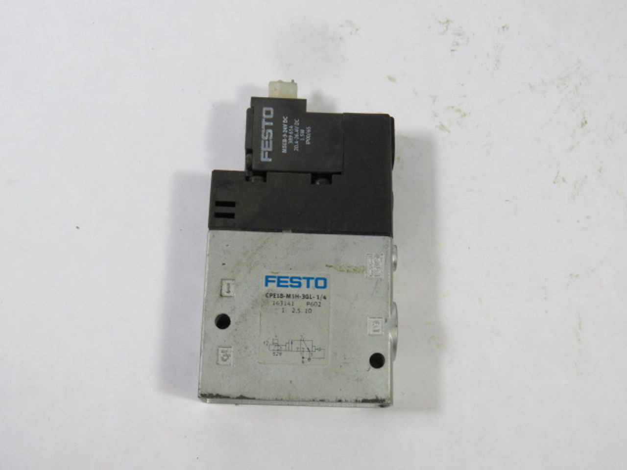 Festo CPE18-M1H-3GL-1/4 Solenoid Valve 24VDC 1/4" Port 18MM Valve USED