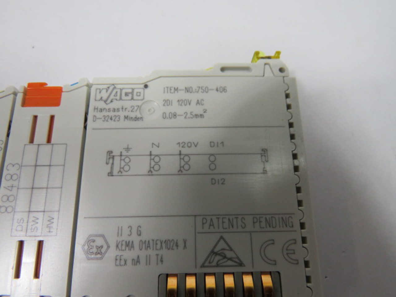 Wago 750-406 2 Channel Digital Input Module 120VAC USED