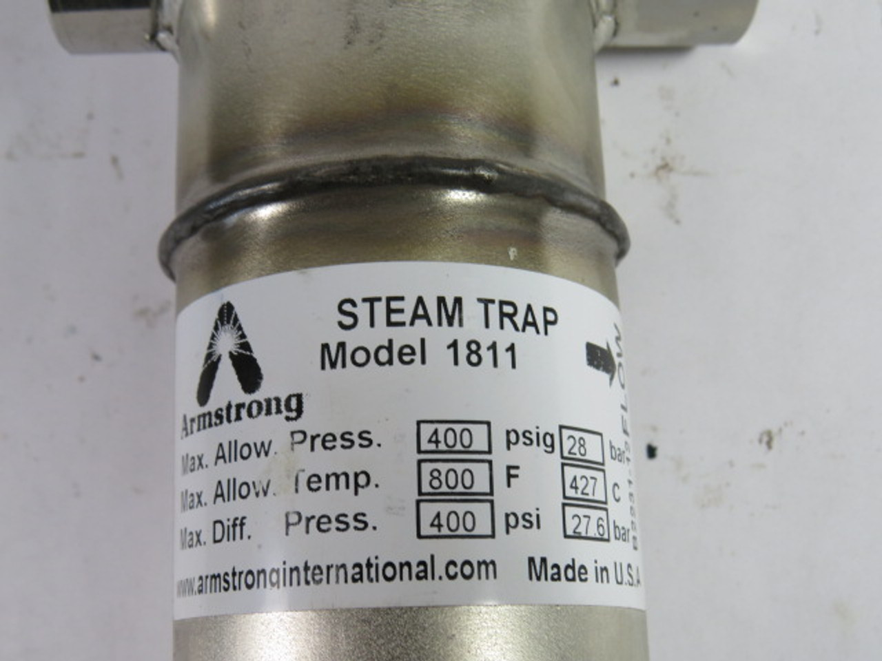 Armstrong 1811 Inverted Bucket Steam Trap 28Bar 400PSIG USED