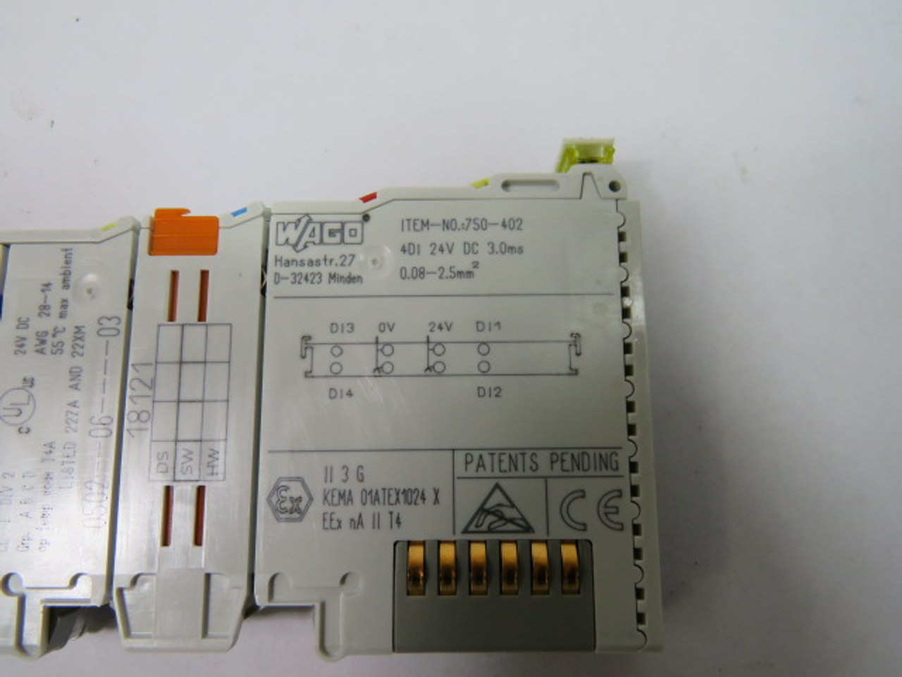 Wago 750-402 4 Channel Digital Input Module 24VDC 3.0ms USED