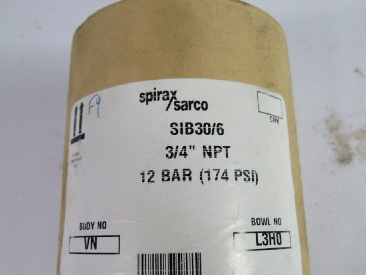 Spirax SIB30/6 Stainless Steel Inverted Bucket Trap 3/4" NPT 12 BAR USED