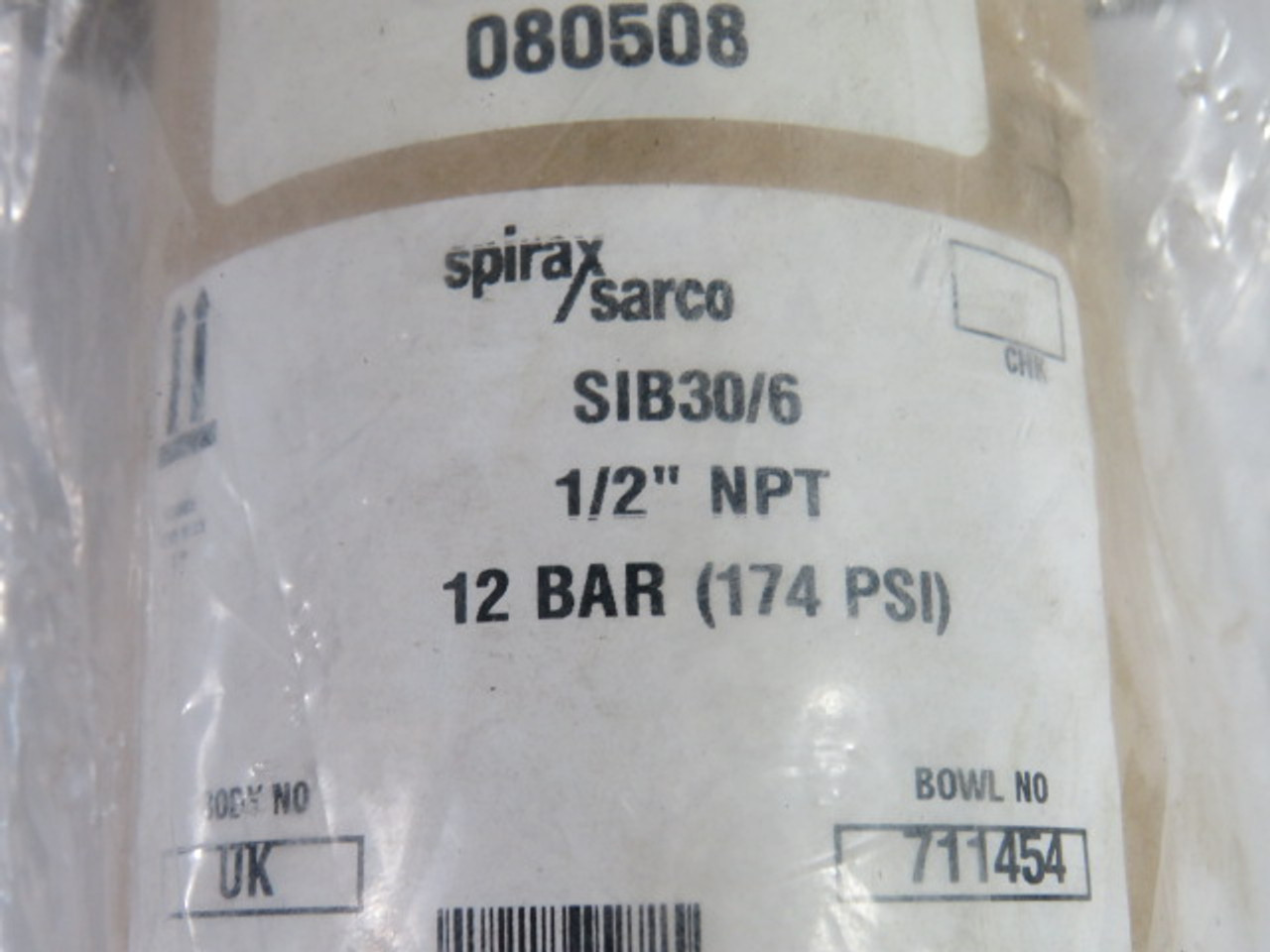 Spirax SIB30/6 Stainless Steel Inverted Bucket Trap 1/2" NPT 12BAR ! NEW !