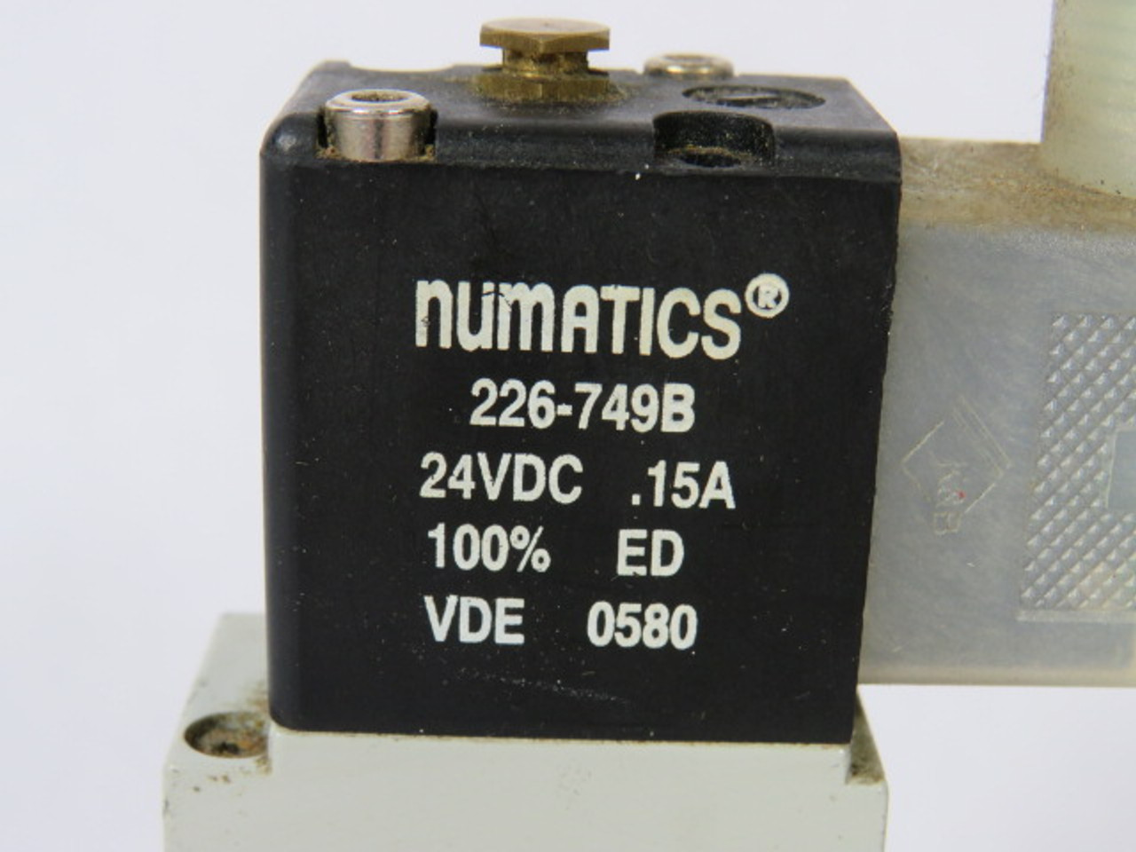 Numatics L12BA425B017G Solenoid Valve 1-10Bar 14.5-145PSIG 24Vdc .15A USED