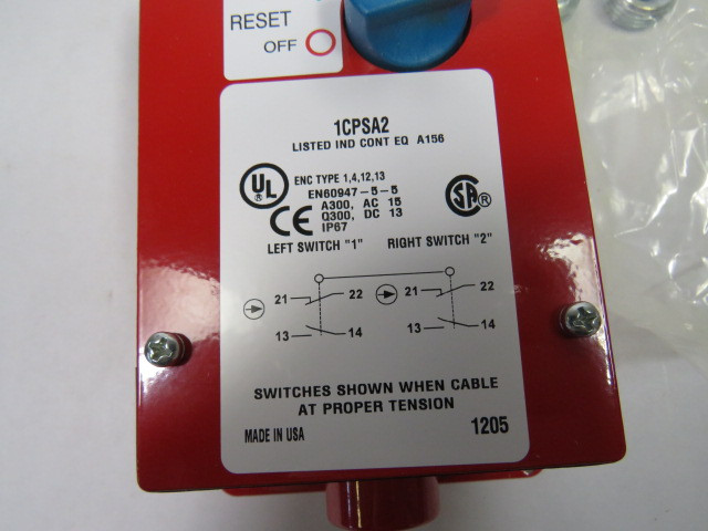 Honeywell Microswitch 1CPSA2 Cable-Pull Safety Switch 1/2" NPT 2NO 2NC NOP