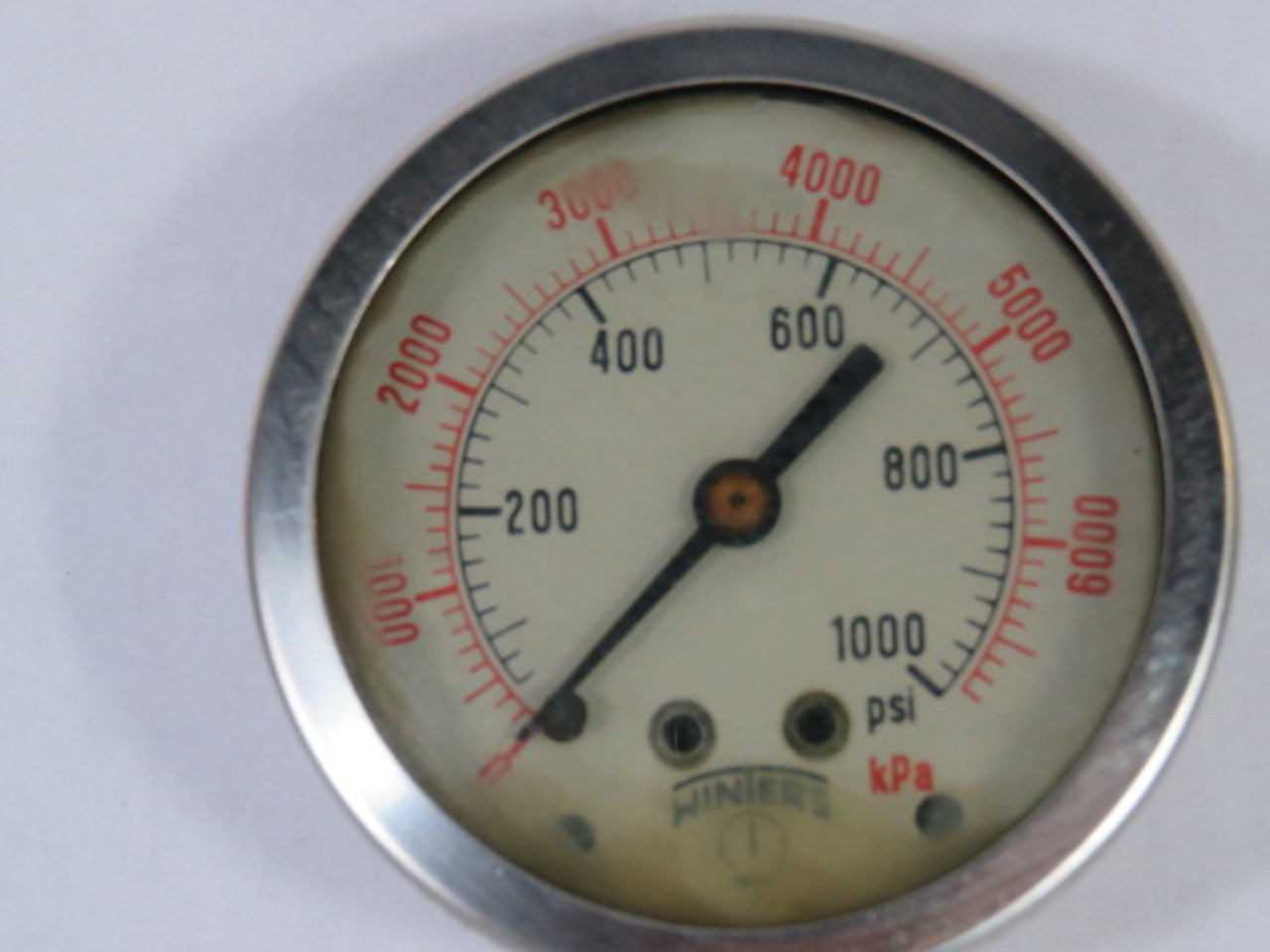 Winters Thermogauge Pressure Gauge 0-1000 PSI 0-6000 KPa 2.5X1/4 IN NPT USED