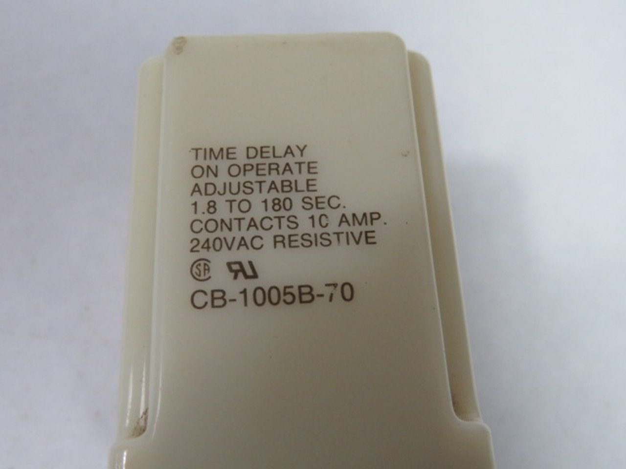 Potter & Brumfield CB-1005B-70 Time Delay Relay 1.8-180S 10A 240VAC 8P USED