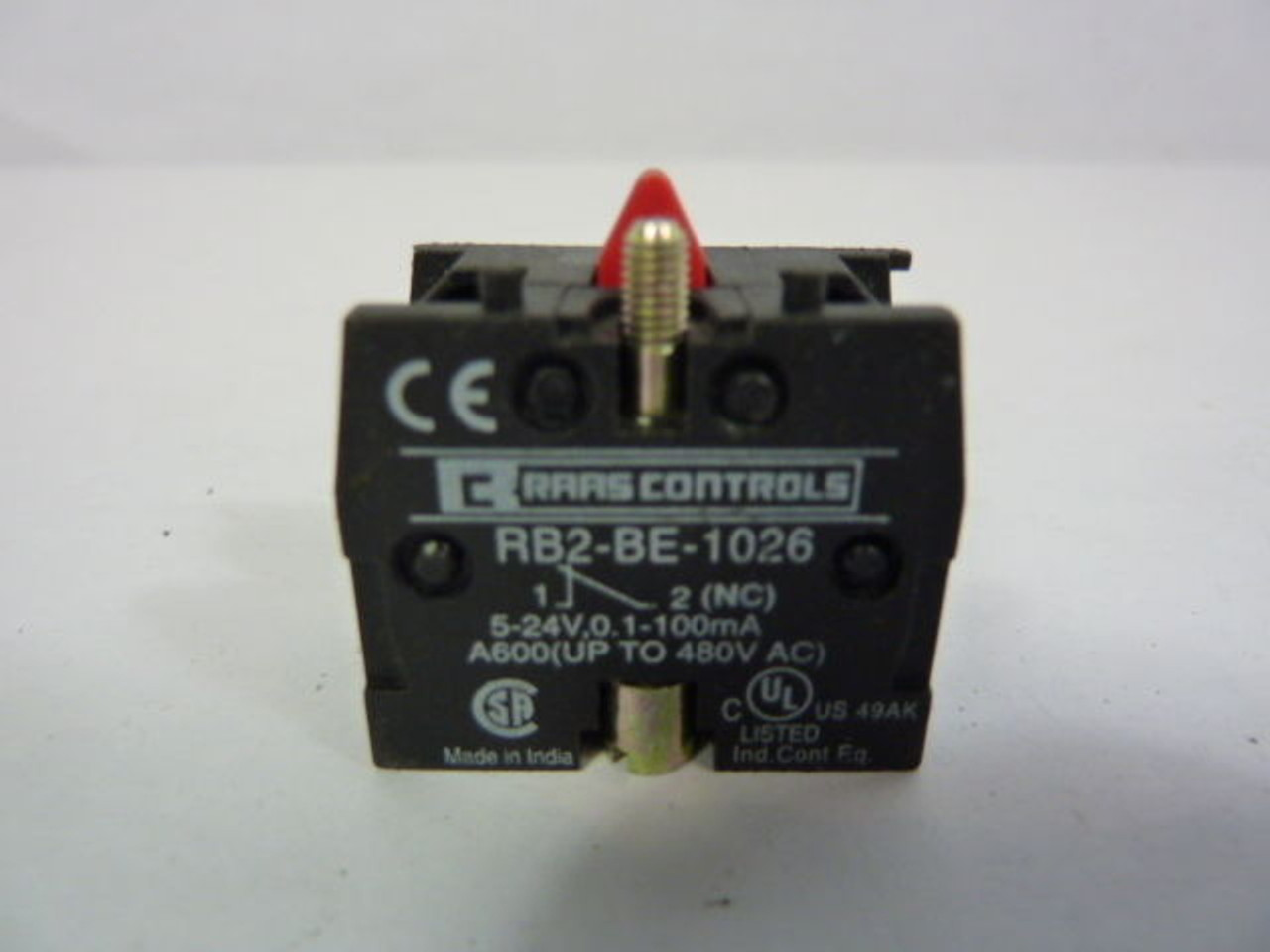 RAAS RB2-BE-1026 Contact Block 1NC Gold Flash USED