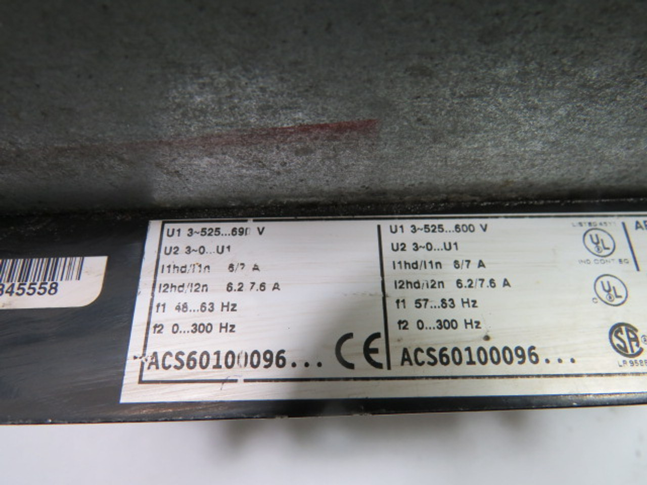 ABB ACS60100096-000B1200901 AC Drive *Fault Panel Lost* *Fan Noisy* ! AS IS !