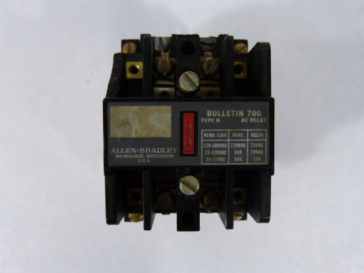 Allen-Bradley 700-N220A1 Control Relay 120V Coil 10amp USED