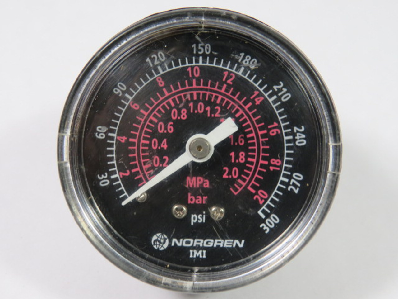 Norgren 0-300 Pressure Gauge 0-300PSI 2" Display 1/4" NPT USED