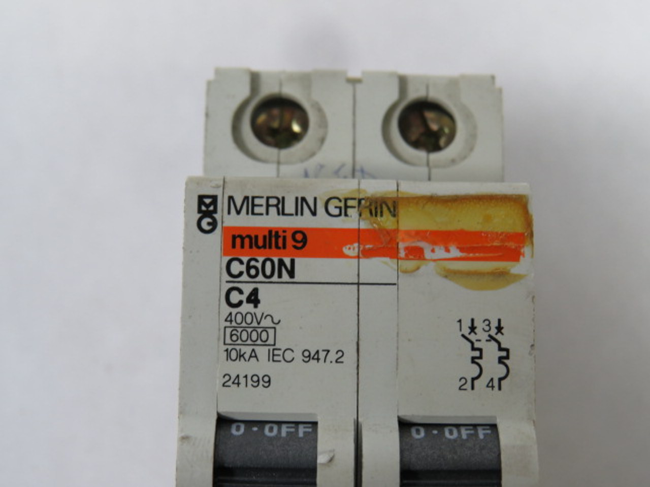 Merlin Gerin 24199 Miniature Circuit Breaker 4A 400V 2P USED