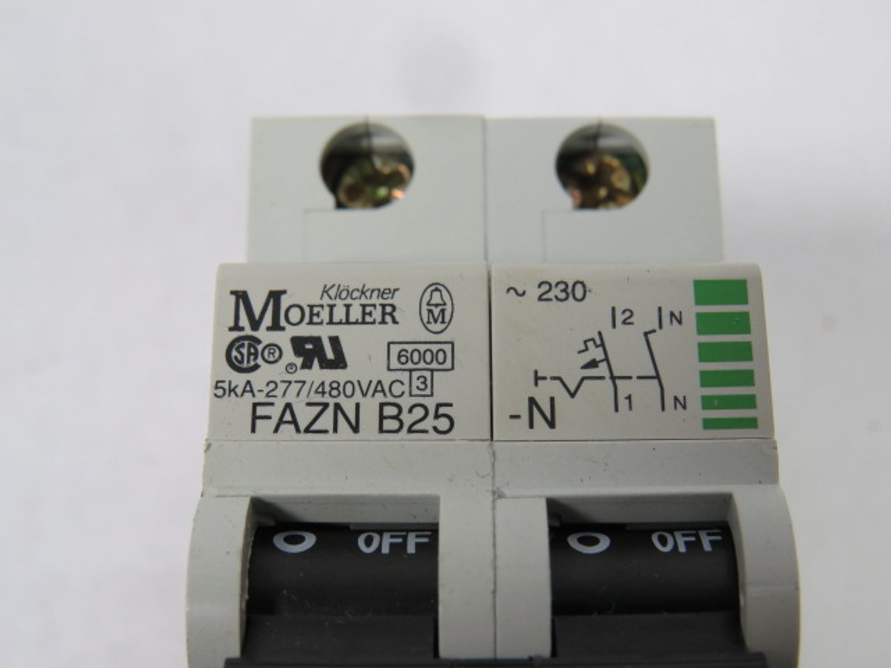 Klockner Moeller FAZNB25-N Miniature Circuit Breaker 5kA 277/480VAC 2P ! NEW !