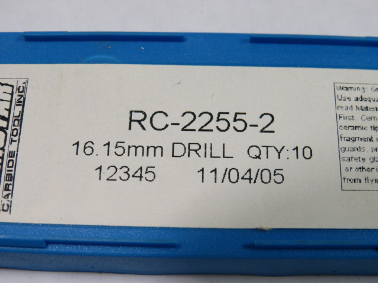 Ramstar RC2255-2 Carbide Insert Drill Bit 16.15mm Box of 10 ! NEW !