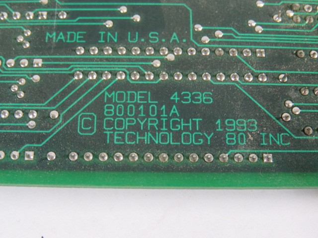 Technology 80 Inc Model 4336-4Q PC Board USED