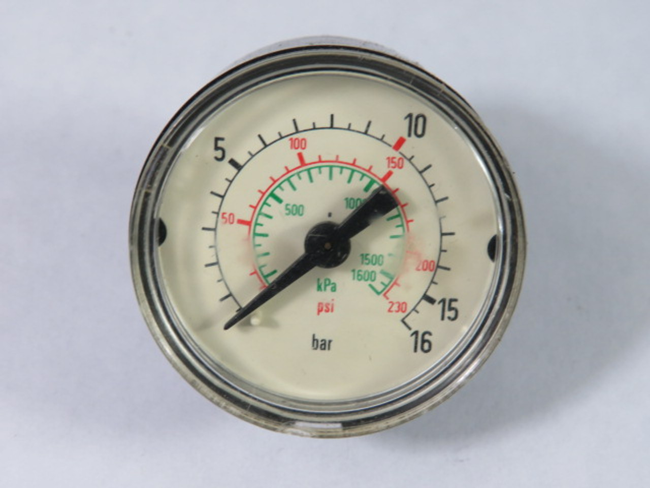 Generic 0-16BAR Pressure Gauge 0-16Bar 1.5" Diameter 1/4" NPT USED