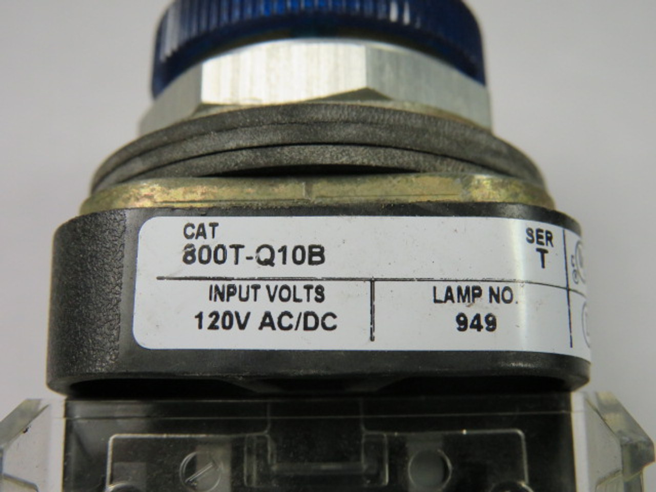 Allen-Bradley 800T-Q10B Universal Pilot Light 120V Blue Lens USED