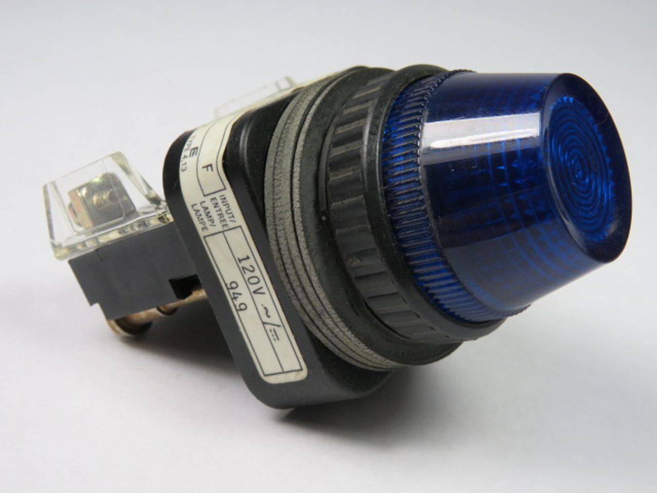Allen-Bradley 800H-QR10B Universal Pilot Light 120V Blue Lens USED