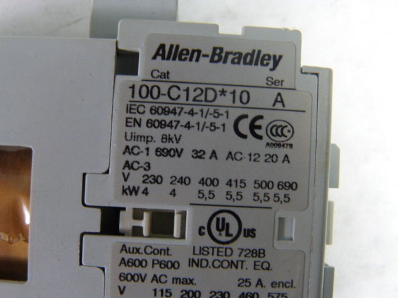 Allen-Bradley 100-C12DJ10 MCS-C Contactor IEC 24VDC USED