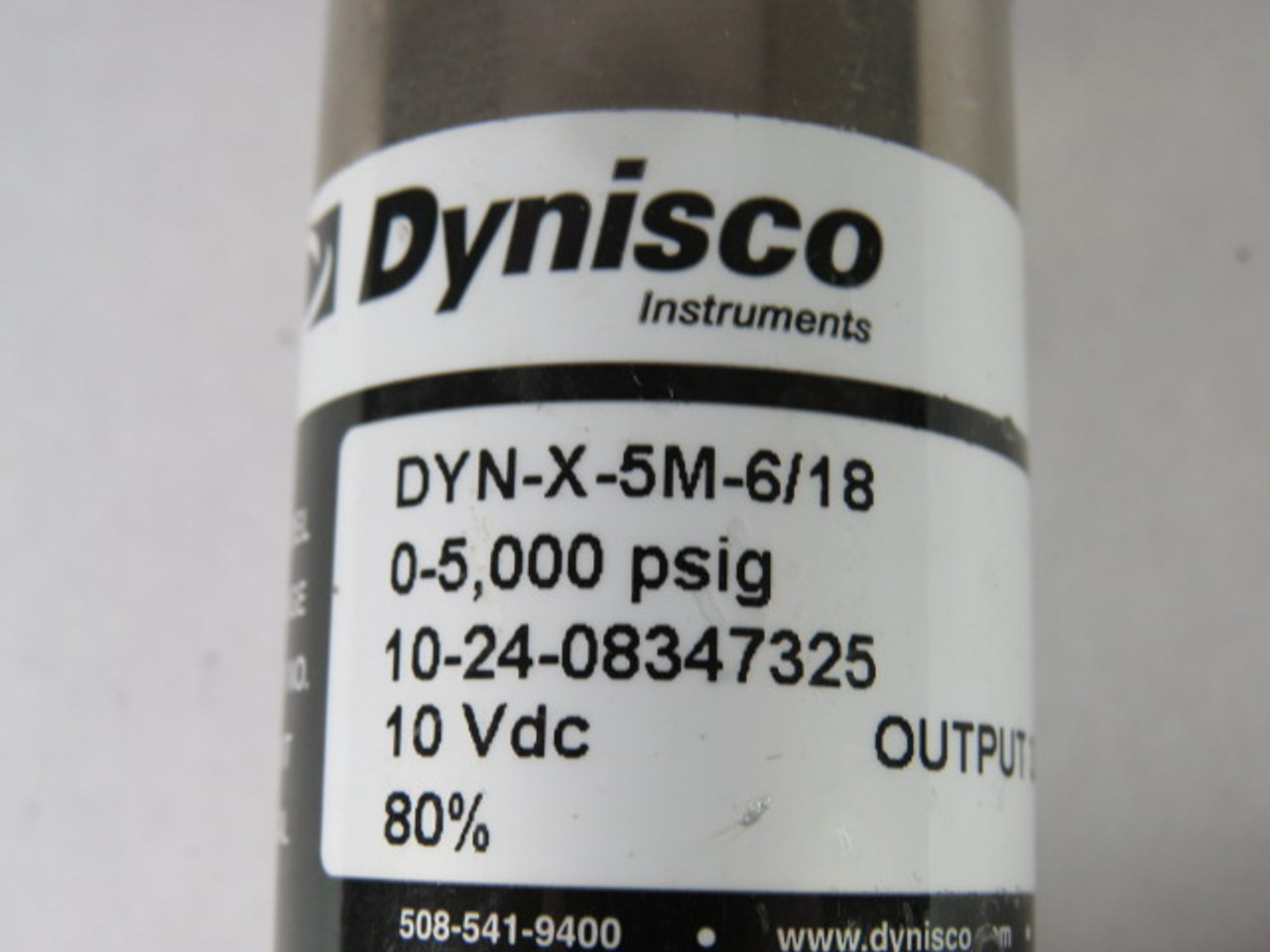 Dynisco DYN-X-5M-6/18 Pressure Sensor 10VDC 33.3MV 0-5000PSIG USED