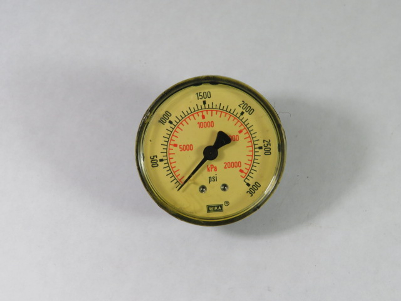 Wika 0-3000PSI Pressure Gauge 0-3000PSI 2.5" Diameter 1/4" NPT USED