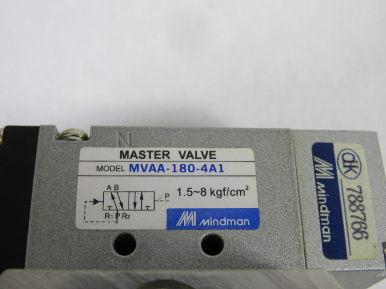 Mindman MVAA-180-4A1 Solenoid Valve Assembly 4-Way 5-Port 6A 1MPa USED