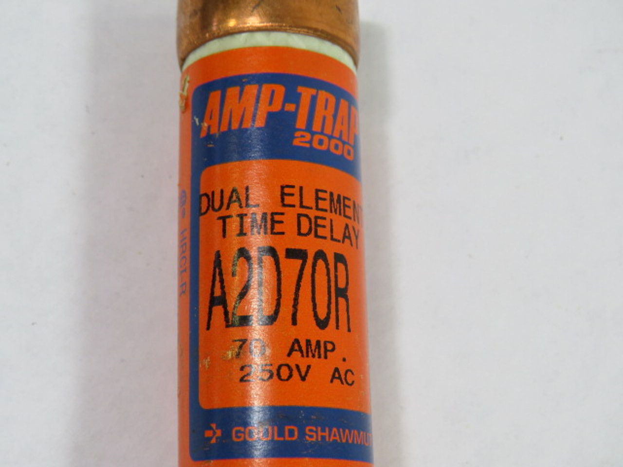 Gould Shawmut A2D70R Amp-Trap Dual Element Time Delay Fuse 70A 250VAC USED