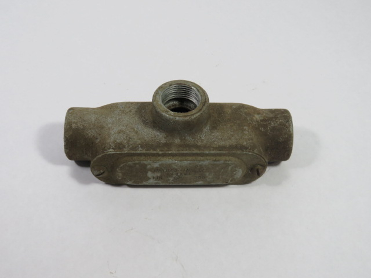 Crouse-Hinds T38 Conduit Body W/ Cover 3-Hole 1" NPT Threaded USED