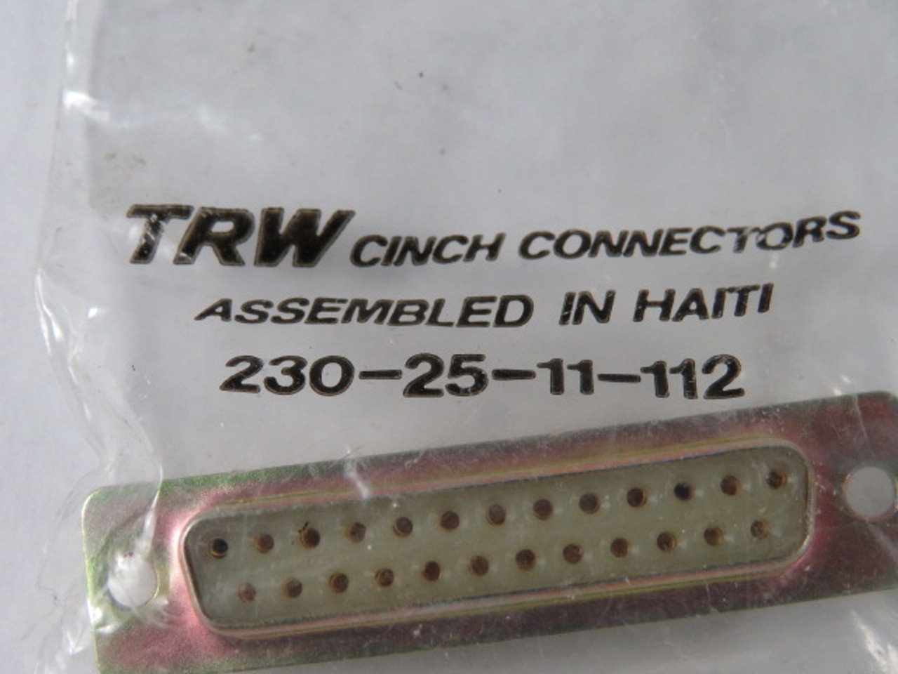 TRW 230-25-11-112 Cinch Connector 25 Pos DB-25S Solder Cup ! NWB !