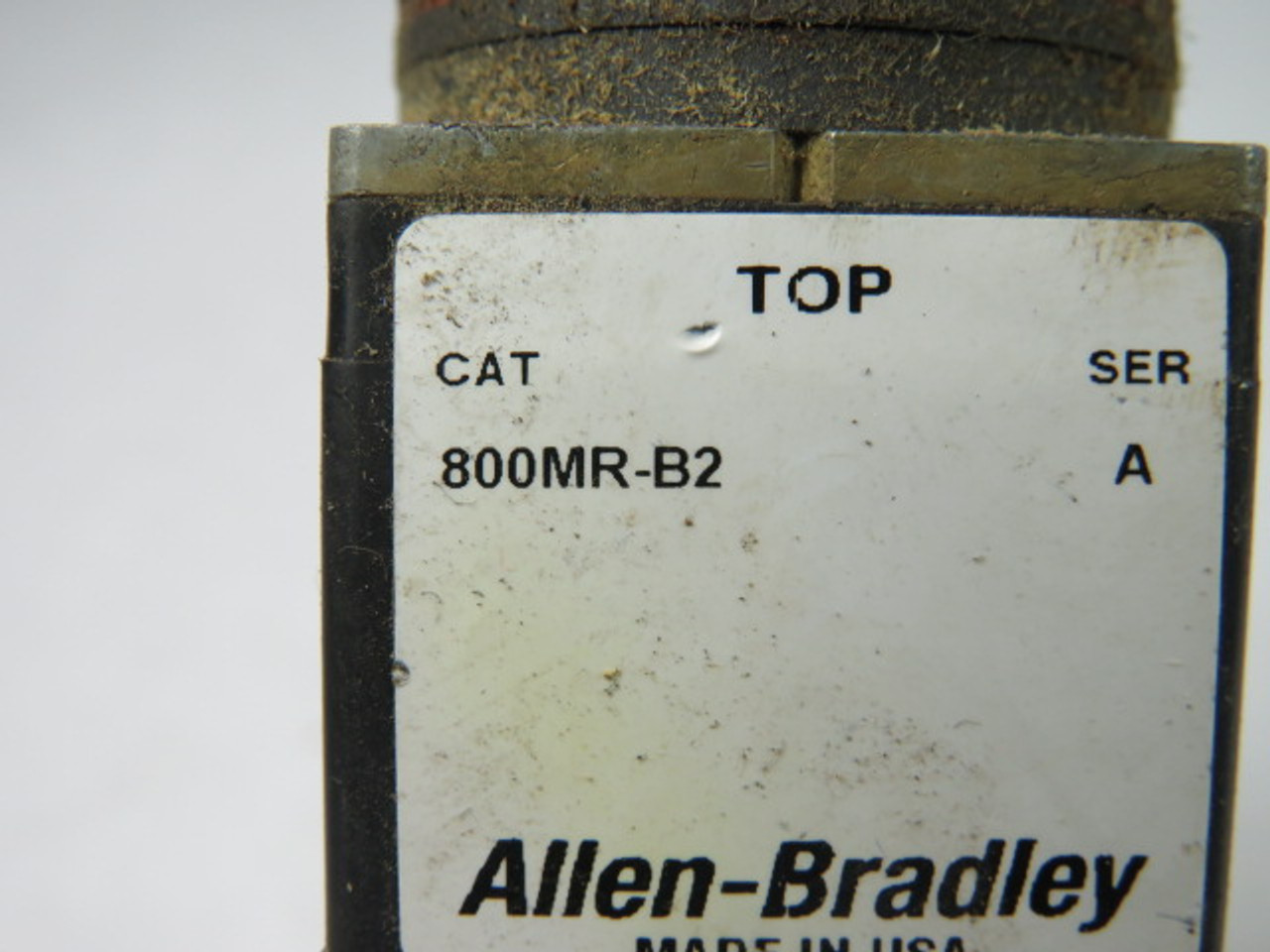 Allen-Bradley 800MR-B2A IEC Push Button Black Extended Head 1NO 1NC USED