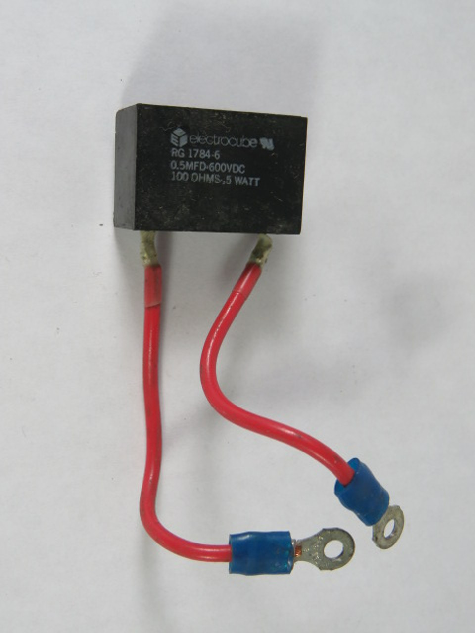 Electrocube RG-1784-6 RC Network 0.5MFD 100 Ohms 5W 600VDC USED