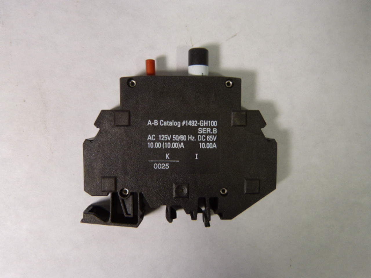 Allen-Bradley 1492-GH100 Series B Circuit Breaker 10A 125VAC 65VDC 1P USED