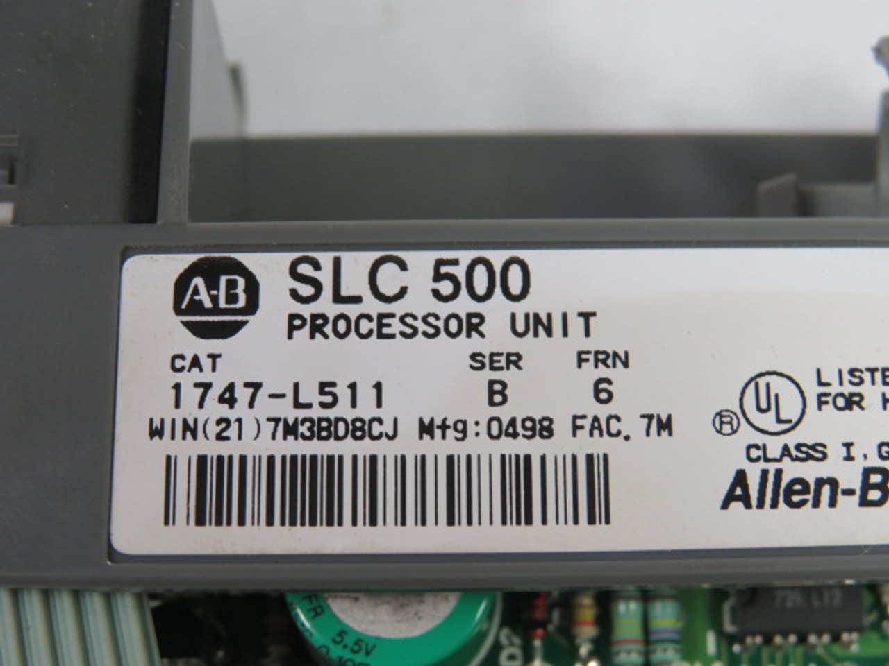 Allen-Bradley 1747-L511 Series B Processor Unit NO BATTERY Broken Part USED