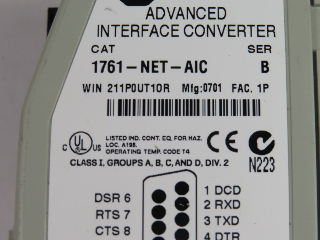 Allen-Bradley 1761-NET-AIC Series B Advanced Interface Converter USED