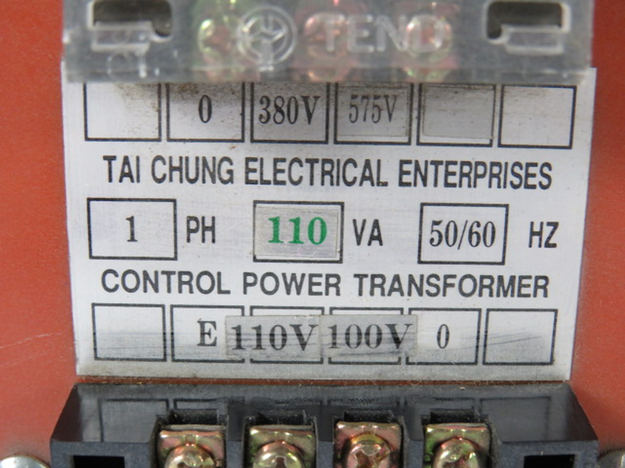 Tai Chung Control Power Transformer 1PH 110VA 50/60HZ USED