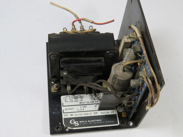 Sola Electric 83-05-260-2 Power Supply Series 83I190FP 6A 120/240VAC USED